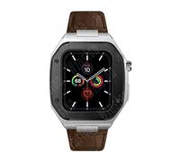 BNCXMO Kit di modifica della cinghia in pelle da 44 mm per banda 8 custodia 7 45 mm Mod metallo metallo cinghia per iwatch serie 8 7 se 6 5 4