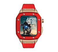 BNCXMO Kit di modifica della custodia in metallo in acciaio inossidabile della fascia in gomma ， per serie 9 8 7 6 5 4 SE 45mm 44 mm 42 mm Upgrana di orologio Sostituisci accessori cinghia