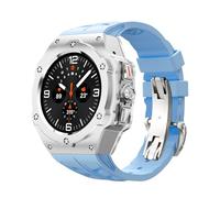BNCXMO Kit di modifica in lega per Galaxy Watch 7 Ultra 47mm Metal Case per Galaxy Watch 7 Ultra Fluororber Cinghia Mod Kit Mod Kitbande