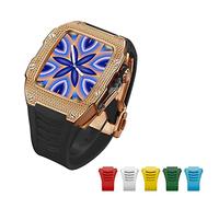 BNCXMO Kit in lega di titanio Custodia in fibra di carbonio avanzata per banda 45 mm 44 mm Case di diamanti di lusso+banda da 6 pezzi per Iwatch Series 7 6 5 4 SE