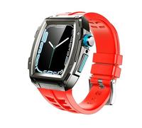 BNCXMO Kit retrofit cinghia in gomma+custodia in metallo per banda 45 mm 44 mm Coperchio di kit in acciaio inossidabile per iwatch Series 8 7 6 5 4 SE Cintura