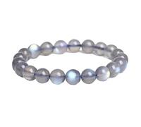 BNCXMO Luci arcobaleno autentica naturale Labradorite Moonstone pietra gemella rotonda bracciale cristallino