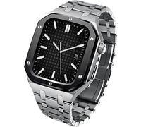 BNCXMO NOBLE METAL ORCHIO BANDA+Custodia da orologio ， per banda cinghia bracciale in acciaio inossidabile da 44 mm 45 mm ， per iwatch serie 8 7 6 SE 5 4