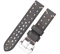 BNCXMO Orologi cinghia, cinturino fatto a mano 22 mm cinghia vintage cinghia da donna da donna marrone orologio da caffè verde nero, braccialetto