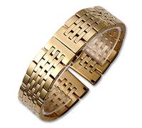 BNCXMO Orologi cinghia Watch Cing Watch Bracciale in acciaio inossidabile solido sette perle con fibbia per farfalla 12mm14mm16mm18mm19mm20mm22mm24mm cinturino /24 mm/oro rosa