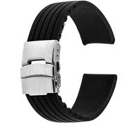 BNCXMO Orologi cinghie 17mm 18mm 19mm 20mm 21mm 22mm 23 mm 24 mm universale in gomma universale in gomma di orologio in acciaio inossidabile in acciaio in acciaio di orologio cinghia