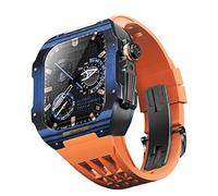 BNCXMO Per banda 8 7 6 5 4 Serie SE 44/45mm, kit di modifica della banda di orologi di lusso, cinturino fluororubber in fibra di carbonio, adatto per l'aggiornamento fai -da -te iwatch