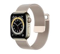 BNCXMO per banda d'orologio 44 mm 40mm 38 mm 42 mm Accessori magnetico Bracciale per smartwatch per loop per la Serie 3 4 5 6 SE 7 cinghia (colore: oro rosa, dimensione: 42 mm-44 mm-45mm)