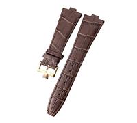 BNCXMO Per bande di orologi per cereali di bambù marrone blu nero all'estero 25mm in pelle vera in pelle convex di orologi convex