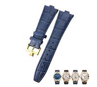 BNCXMO Per bande di orologi per cereali di bambù marrone blu nero all'estero 25mm in pelle vera in pelle convex di orologi convex