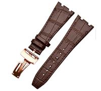BNCXMO Per cinturini da polso AP 15400 26 mm di orologio da guardia vera in pelle con fibbia di schieramento in acciaio