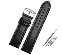 BNCXMO Per il cittadino sostitutivo AT8020 JY8078 Cinta di pelle vera elganna da bracciale da orologio blu 23mm con bracciale fibbia pieghevole (colore: chiusura a perno blu, dimensione: 23mm)