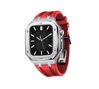 BNCXMO Per la banda 44 mm/45 mm con custodia per paraurti, custodia resistente agli shock protettive robusta con fasce di cinghia sportiva per IWatch 7/6/5/4/SE