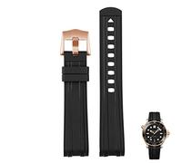BNCXMO Per Omega 300 Universe 007 Fine curva Fluoring in gomma fluoro di guardia da 20 mm 22mm Orologio morbido Uomini Sostituzione