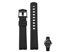 BNCXMO Per Omega 300 Universe 007 Fine curva Fluoring in gomma fluoro di guardia da 20 mm 22mm Orologio morbido Uomini Sostituzione