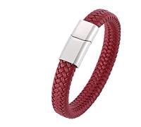 BNCXMO Regali per uomini Bracciale punk Bracciale maschile Bracciale inossidabile inossidabile Bracciale per bracciale da uomo con lunghezza di chiusura magnetica 16,5 cm, finto, senza