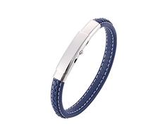 BNCXMO Regali per uomini braccialetti da uomo braccialetti maschi Incisione maschile in acciaio inossidabile bracciale maschile con tenda magnetica