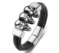 BNCXMO Regalo per gli uomini Bracciale retrò da uomo braccialetti di orologi braccialetti da polso in acciaio inossidabile con fibbia