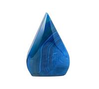 BNCXMO Scultura di Fiamma del Fuoco Blu Naturale - Decorazione per la casa in Pietra di Cristallo Artigianale, Ornamento di guarigione energetica del Feng Shui per uffici e spazi di Meditazione, 6 cm