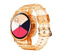 BNCXMO TPU Watchband +Case per Galaxy Active 2 cinghie sportive da 40 mm Copertura completa trasparente Correa orologio Active2 Bracciale (colore: grigio, dimensione: attivo 2 40 mm)