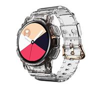 BNCXMO TPU Watchband +Case per Galaxy Active 2 cinghie sportive da 40 mm Copertura completa trasparente Correa orologio Active2 Bracciale (colore: grigio, dimensione: attivo 2 40 mm)