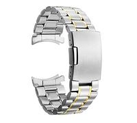 BNCXMO Watch cinghia End curvo solido Rilascio rapido Adatto per 22 mm da 20 mm in metallo in acciaio inossidabile pieghevole fibbia fibbia /16 mm/oro con strumento