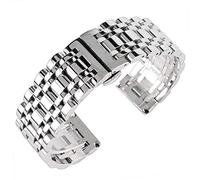BNCXMO Watch Snug Silver 20/22/24mm Canda di guardia per uomini Donne in acciaio inossidabile Orologio Braccialette Braccialette + Bracciale da barre a molla 2 Bracciale