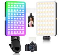 BNEHHOV Luce Video RGB, 138 LED Portatile Luce Selfie per Telefono Ricaricabile, 360° a Colori CRI 95+ 2700-6500K Illuminazione Fotografica con 24 Modalità Scena per Fotocamera, YouTube, TikTok