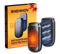 BNEHHOV Scaldamani Ricaricabile Magnetico 2 in 1, Scalda Mani Elettrico Portatile 6000 mAh, Scalda Mani Tascabile, Scaldamani Riutilizzabile con 3 Livelli per attività all'aperto, Regali Invernali