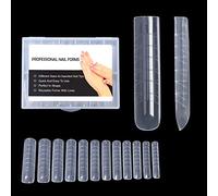 BNG Dual Forms Per Acrilico Gel Chiodo Builder 120 Pz Forme Unghie Professionali Gel Polimero Nail Estensione Stampo Piatta Piazza Copertura Completa Stampi Costruzione Rapida, Stampo L