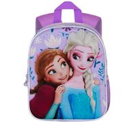 BNG Zaino Asilo FROZEN 3D Zaino Zainetto Scuola Materna Nido Bimba Bambina Anna Elsa, Lilla Viola