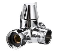 BNGDFDGH Deviatore in ottone Interruttore divisore Adattatore a T WC Valvola da 1/2 pollice Sostituzione domestica dell'acqua Doccia rotante Bagno