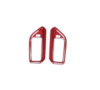 BNGDFDGH Fibra di carbonio autentica compatibile con BMW X5 G05 X7 G07 2019-2021, adesivi for telaio presa d'aria aria condizionata montante posteriore auto, accessori for auto(Red Carbon Fiber)