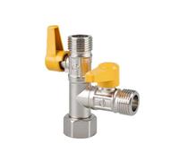 BNGDFDGH Valvola deviatore doccia G1/2'' for camper, sostituzione bypass a 3 vie, adattatore a T universale for bagno, toilette, cucina