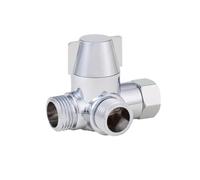 BNGDFDGH Valvola deviatrice for doccia a 3 vie con adattatore G1/2 T for rubinetto e divisore for tubi flessibili for molteplici impostazioni del flusso d'acqua(Silver)