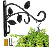 BNGGOGO Staffa per piante da appendere, 30,5 cm, gancio per montaggio a parete, in metallo resistente alla ruggine, per fiori, lanterne, mangiatoie per uccelli, campanelli a vento (1 pezzo)