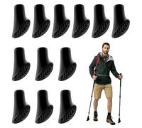 BNGXR 12 Pezzi Bastoncini da Trekking in Gomma, Punte per Bastoncini da Trekking Tappi Punta Gommini da Nordic Walking Tappi Bastoni da Passeggio per Diametro 11 mm