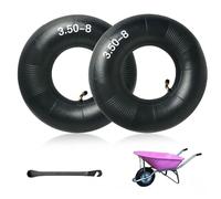 BNGXR 2 pezzi Camera d'aria Monopattino,Camera D'Aria, 3.50-8 Spessore Extra Forzato da Gonfiare Gomma Nero Seminatrice Agricolo,Carrello Porta Attrezzi,Componenti per Scooter