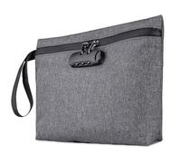 BNGXR Borsa Antiodore con Chiusura a Combinazione, Borsa a Prova di Odore con Serratura, Impermeabile, Foderata in Carbonio, Borsa Portatile con Maniglia, Contenitore per Riporre Oggetti (grigio)