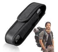 BNGXR Custodia Porta Torcia, LED Cinturone Torcia Fondina, Custodia Universale in Nylon per Cintura, Custodia per Torcia Tattica, Adatto per la Caccia All'aperto, l'escursionismo, Il Campeggio (Nero)