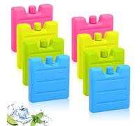 BNGXR Elementi Refrigeranti, 8 Pezzi di Tavolette di Ghiaccio per Borsa Frigo, Mini Piccole Mattonelle Raffreddamento, Piccoli Cuscinetti Refrigeranti Ice Packs, Piccoli Ice Pack Colorati, 70 ml l'uno