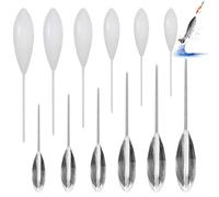 BNGXR Fishing Sbirolino Set 12 Pezzi, 6 Affondamento 6 Galleggianti - Accessori Pesca Trota 8g 10g 15g 20g 30g 40g, per di Fondo e Acqua Bassa Pesca Set, Kit Super Set Pesca (Trasparente e Bianco)