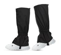 BNGXR Ghette per bambini, impermeabili, per esterni, regolabili, impermeabili, traspiranti, per gambe, ghette, ghette da trekking, per escursioni, sci, trekking, arrampicata (nero)