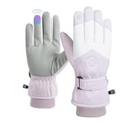 BNGXR Guanti da Sci Invernali, Termici Guanti Touchscreen, Invernali Caldi Ispessiti Impermeabili da Donna Guanti Antiscivolo Antivento Alpinismo Snowboard Corsa Bici Moto Attività all'aperto