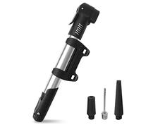 BNGXR Mini pompa per bicicletta, pompa ad aria portatile, piccola pompa per bicicletta con adattatore per valvola della bicicletta, gonfiatore per basket, pompa ad aria per mountain bike, bici da