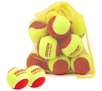 BNGXR Palline da Tennis, 12 Pezzi Stage 3 Palline da Tennis Starter con Borsa per il Trasporto Palle da Allenamento 75% a Pressione Ridotta per Principianti Bambini e Cani