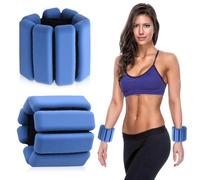 BNGXR Polso Regolabile Peso della Caviglia, Pesi Polso Indossabili, Superficie in Silicone Braccialetto, Pesi per Gambe, per Esercizio Camminare Jogging Yoga Aerobica Nuoto e Fitness (Blu)
