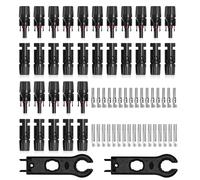 BNGXR Set di 16 paia di Connettori Solari, Maschio/Femmina Connettore Pannelli Solare, Connettori Fotovoltaici IP67 Impermeabile, Impianto Solare, Compatibili con Cavo Solare da 2,5 mm²/4 mm²/6 mm²