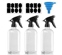 BNGXR Spruzzino Nebulizzatore,3 Pezzi 500ml Spruzzino Nebulizzatore,Spruzzino,Ugello Regolabile,con etichetta impermeabile Nebulizzatori Riutilizzabile,per Acqua,Giardino,Pulito Cucina