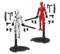 BNGXR T13 Action Figure,con 7 armi + 3 tipi di mano,T13 Action Figures stampa 3D di personaggi mobili con più giunti,decorazione desktop regalo per bambini ragazzi ragazze (2 pezzi